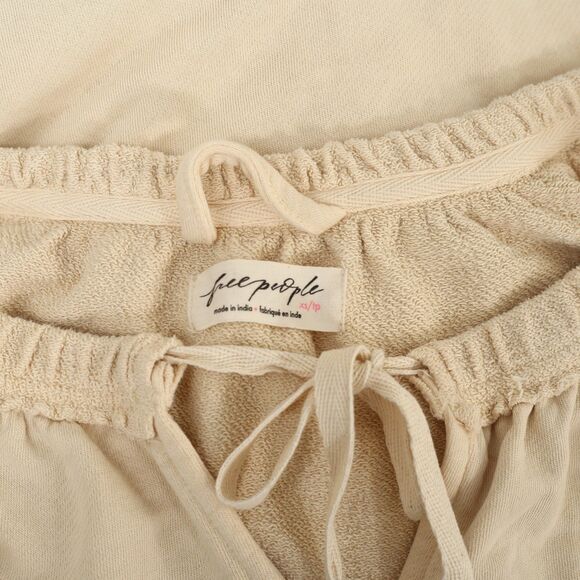 Free People Picnic Sweatshirt Blouse Top Oversized Pullover Cotton XS NEW 282445 - Picture 8 of 8